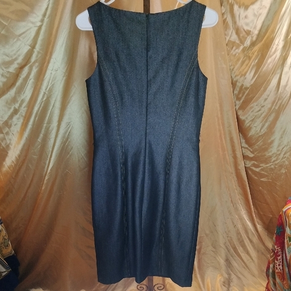Cache Gray Sleeveless Scoop Neck Sheath Midi Dress - Picture 4 of 4
